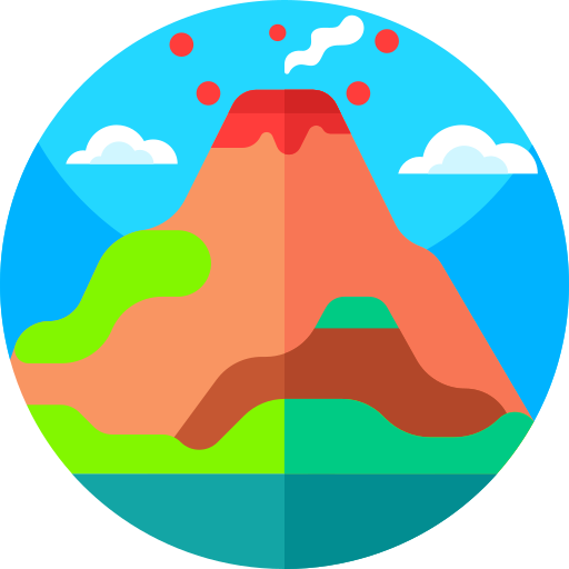 vulkaan Geometric Flat Circular Flat icoon