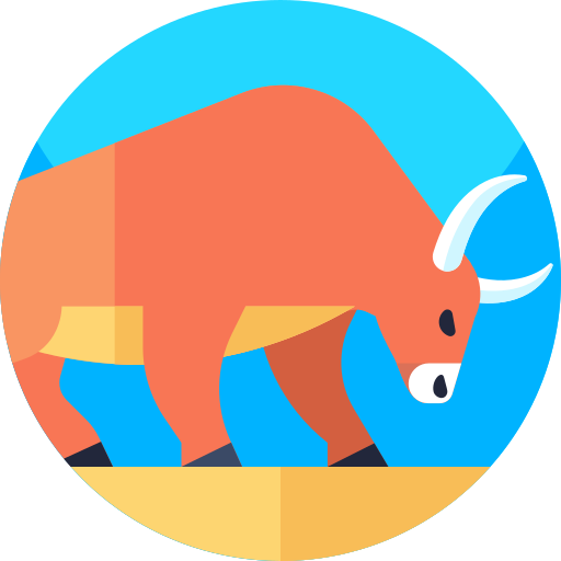 Bull Geometric Flat Circular Flat icon