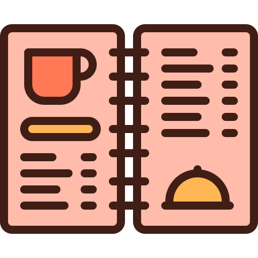 Restaurant menu Generic Outline Color icon