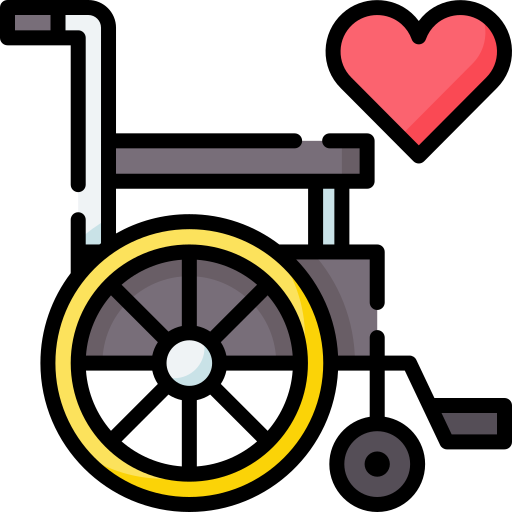 바퀴 달린 의자 Special Lineal color icon