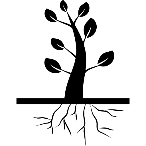 Tree and roots  icon