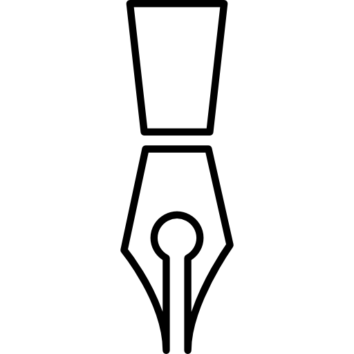 Calligraphy pen tip outline  icon