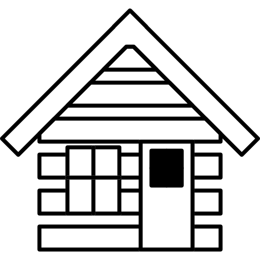 esquema de la casa de cabina  icono