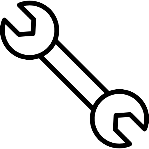 Double wrench outline  icon