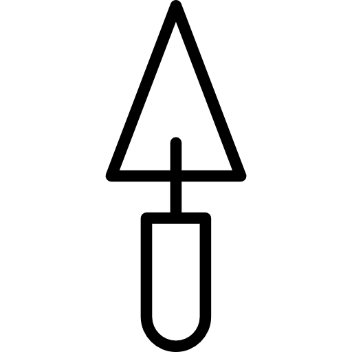contorno pala triangular  icono