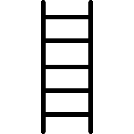 ladder dunne omtrek  icoon