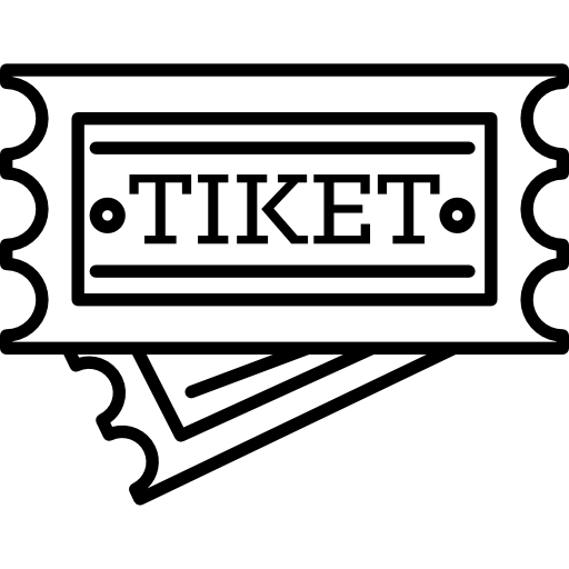 Museum ticket outline  icon