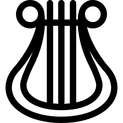 Harp outline  icon