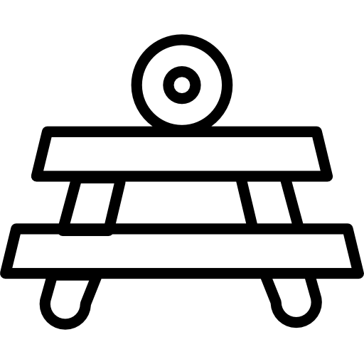tabellenumriss mit kreisförmigem objekt  icon