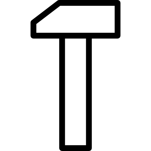 Hammer repair tool outline  icon