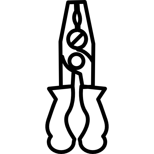 Pliers hand tool outline  icon