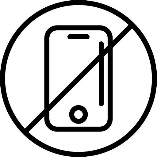 aucun téléphone mobile autorisé  Icône