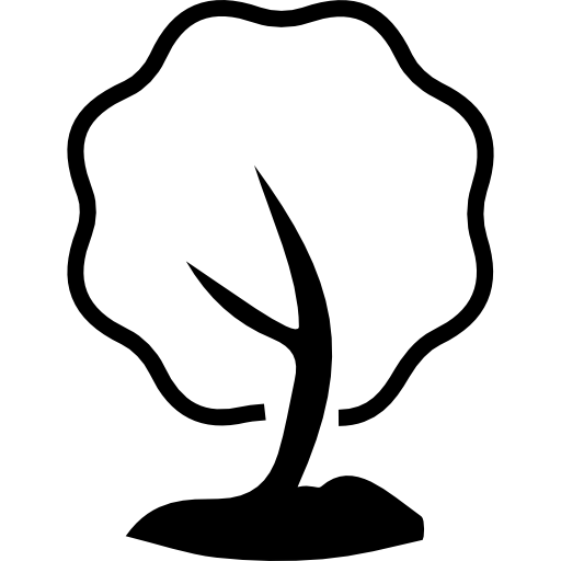 Árbol con gran follaje  icono
