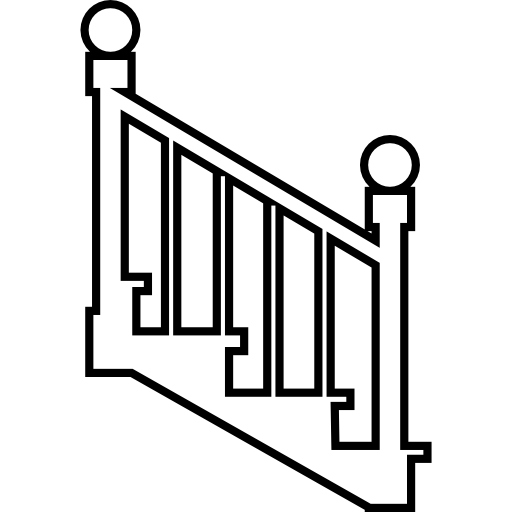 vista laterale delle scale  icona