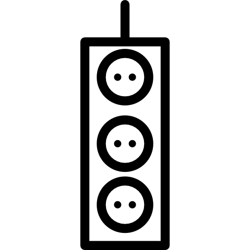 trzy wtyczki elektryczne  ikona