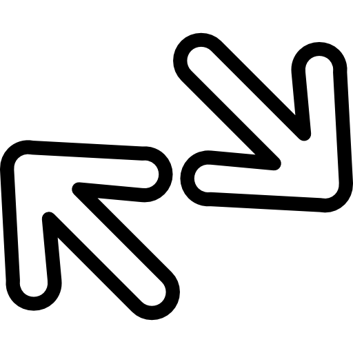 対角の反対の矢印の輪郭のカップル  icon