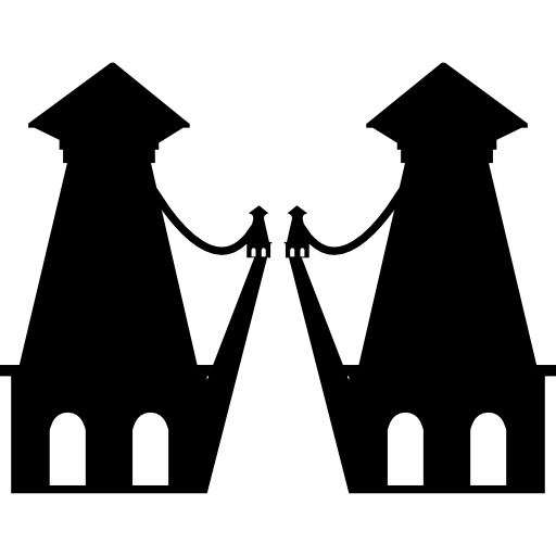 silhouette de pont d'antioquia, monument du pays colombie  Icône