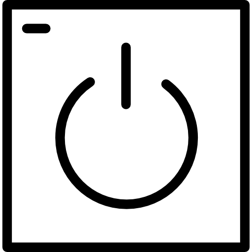 pulsante di accensione Retinaicons Lineal icona