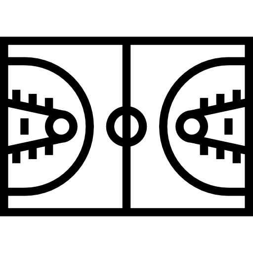 Basketball court Meticulous Line icon