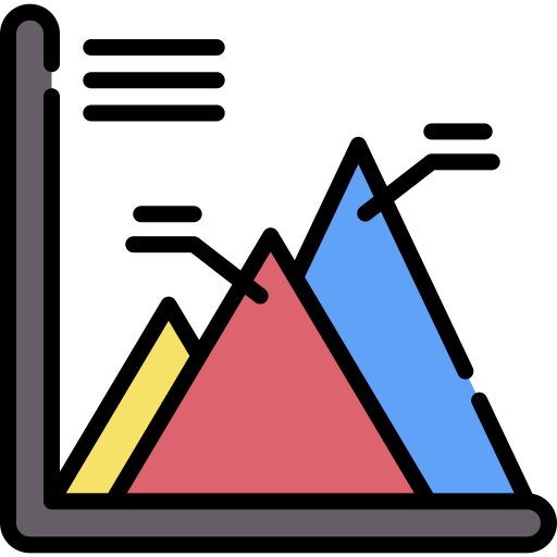 ピラミッドチャート Special Lineal color icon