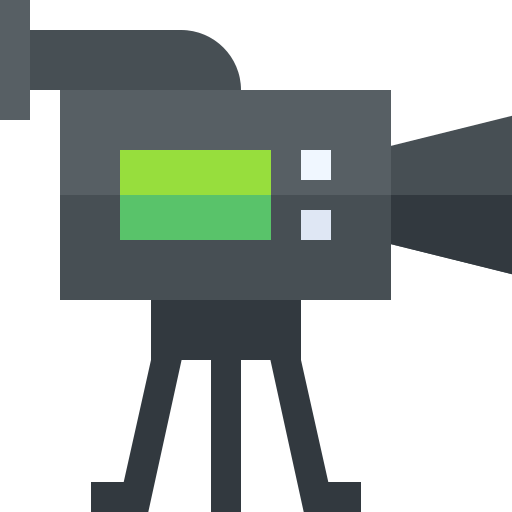 camara de video Basic Straight Flat icono