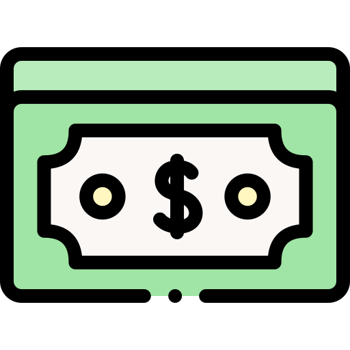 billete de un dólar Detailed Rounded Lineal color icono