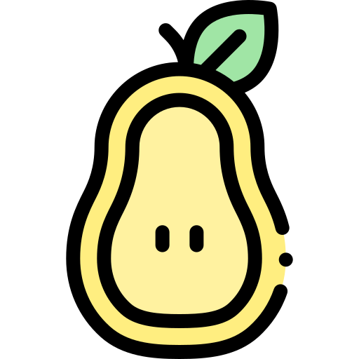 Pear Detailed Rounded Lineal color icon