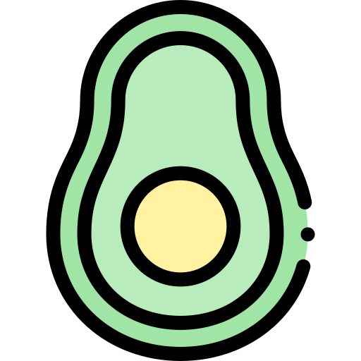 avocado Detailed Rounded Lineal color icon