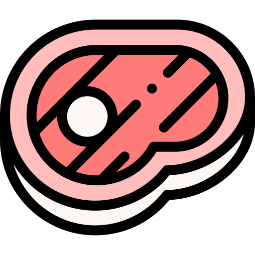 steak Detailed Rounded Lineal color icon