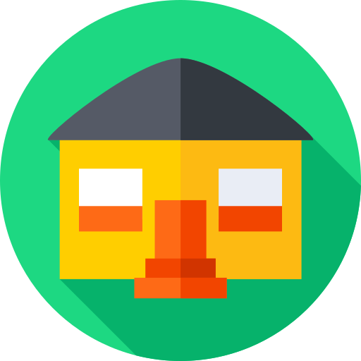 コテージ Flat Circular Flat icon