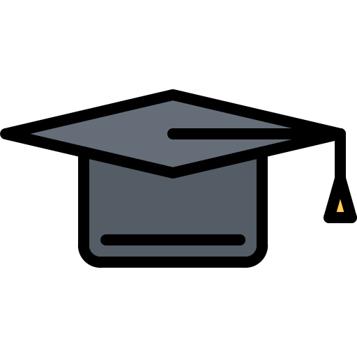 Graduation cap Coloring Color icon