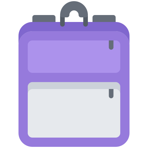 Backpack Coloring Flat icon