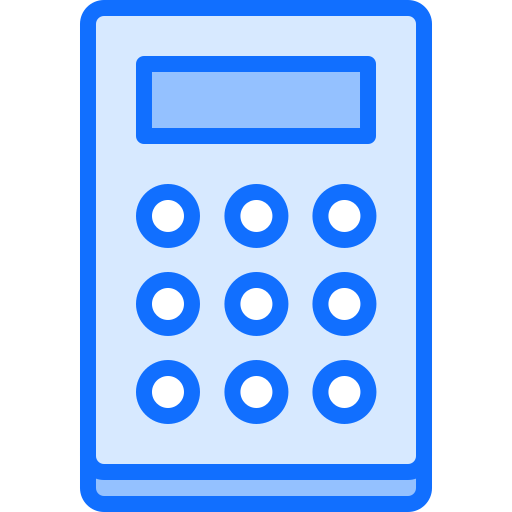 calcolatrice Coloring Blue icona