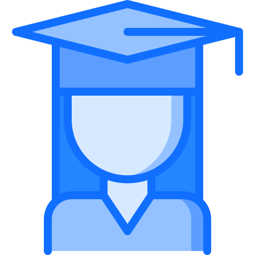 졸업하다 Coloring Blue icon