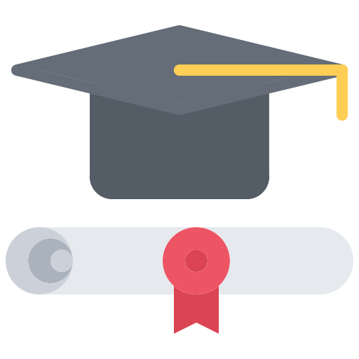 diploma Coloring Flat icono