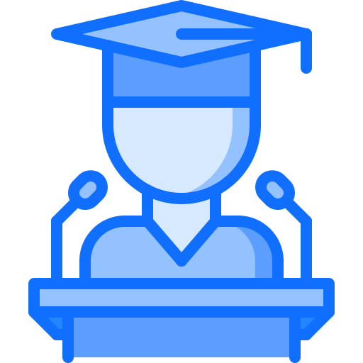 Graduation Coloring Blue icon