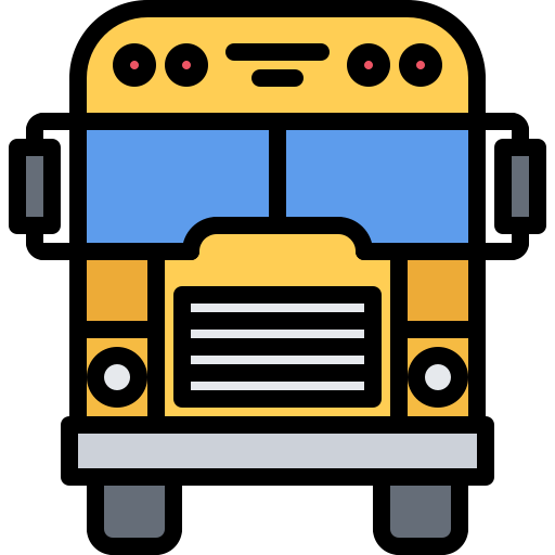 School bus Coloring Color icon
