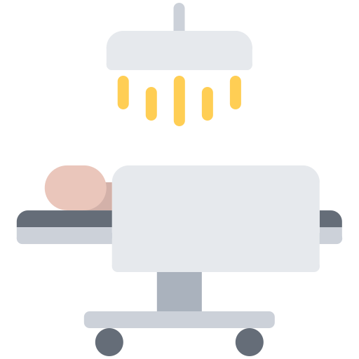 Operating table Coloring Flat icon