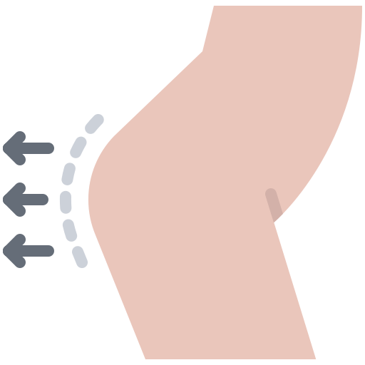 Gluteus Coloring Flat icon