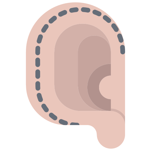 耳 Coloring Flat icon