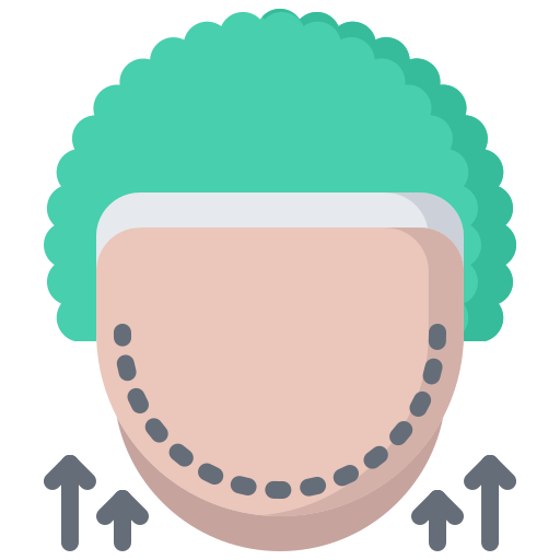 gesicht Coloring Flat icon
