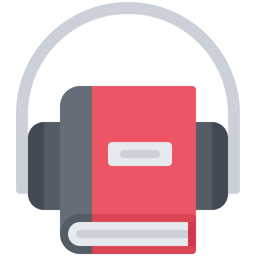 Audiobook Coloring Flat icon