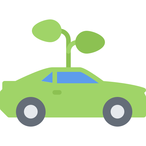 samochód ekologiczny Coloring Flat ikona
