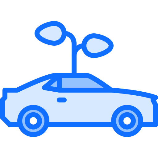Öko-auto Coloring Blue icon