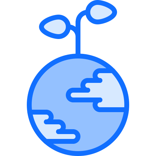 Planet earth Coloring Blue icon