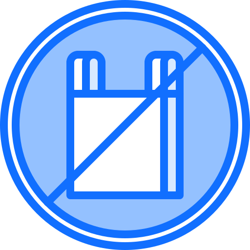 비닐 봉투 없음 Coloring Blue icon