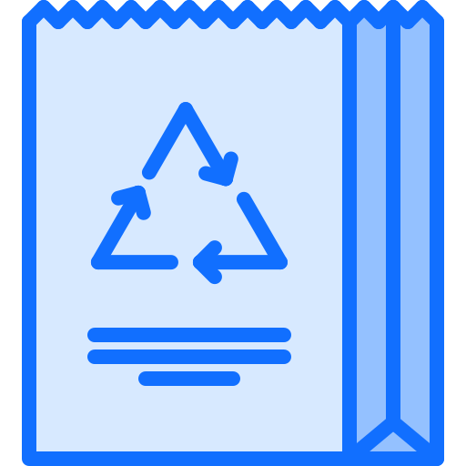 Paper bag Coloring Blue icon