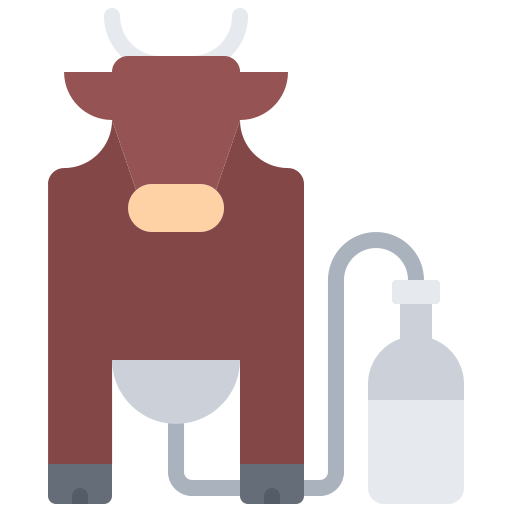 vaca Coloring Flat icono