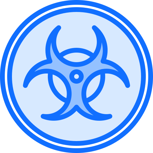 peligro biológico Coloring Blue icono