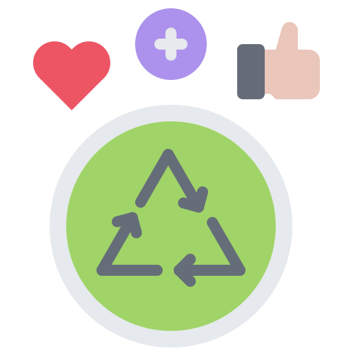 reciclaje Coloring Flat icono
